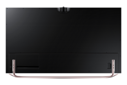 Super fladt fjernsyn i kobber farvet ramme